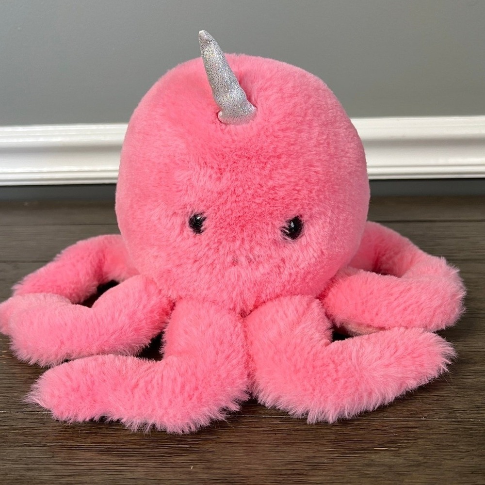 Aurora Macaron Collection Pink Octocorn Plush Octopus Unicorn Stuffed Animal Toy